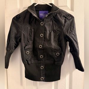 Y2K Miley Cyrus & Max Azria Black Women’s Jacket with Grommet Detail size XS